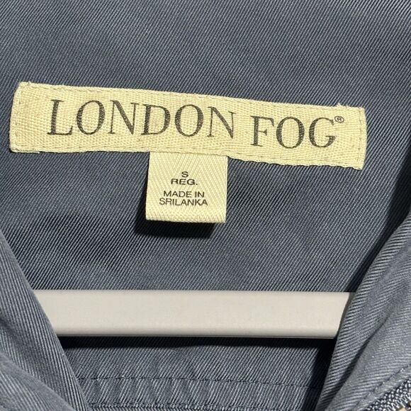 VTG London Fog Bomber Jacket Mens Small Full Vislon Zip Lightweight Blue - Picture 4 of 14